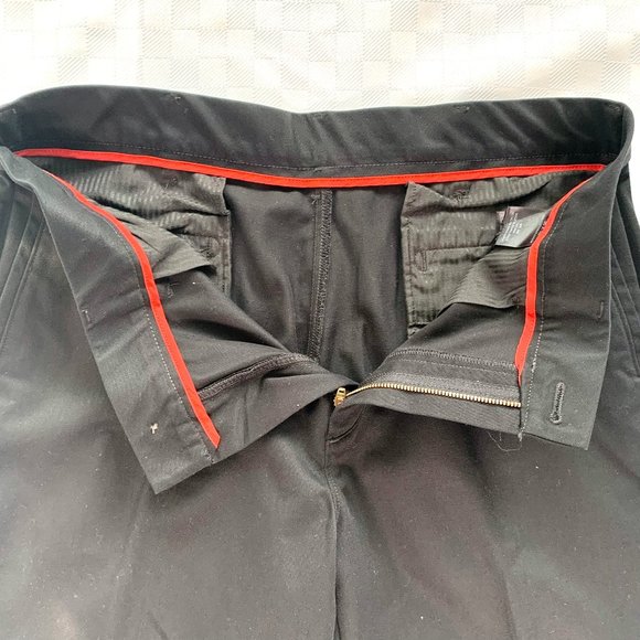 Haggar H26 Suit Pants Mens Flat Front Cotton Solid Black Size 36x32 - Picture 4 of 10